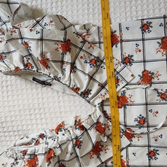 New Zara Flutter Sleeves Dress Size L - Picture 6 of 11